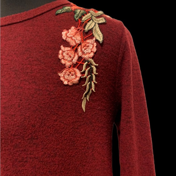 5 for $30.  Justify Burgundy Knit Dress - Picture 3 of 11